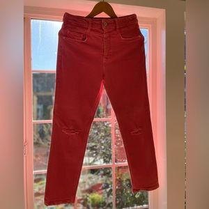 Pilcro and the Letterpress for Anthropologie: High-Rise Slim pant, Sz 28 Ankle